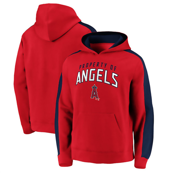 Men's Los Angeles Angels Red Game Time Arch Pullover Hoodie